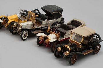 MODELLBILAR, 7 st, Franklin Mint, 1900-talets andra hälft.