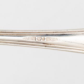 Guldsmedsaktiebolaget (GAB), A Swedish silver cutlery set, 'Gammal fransk' pattern, including with year mark Eskilstuna 1983 (89 pieces).
