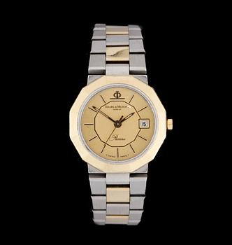 ARMBANDSUR, dam, Baume & Mercier, Riviera, quartz, stål och guld, 1990-tal.