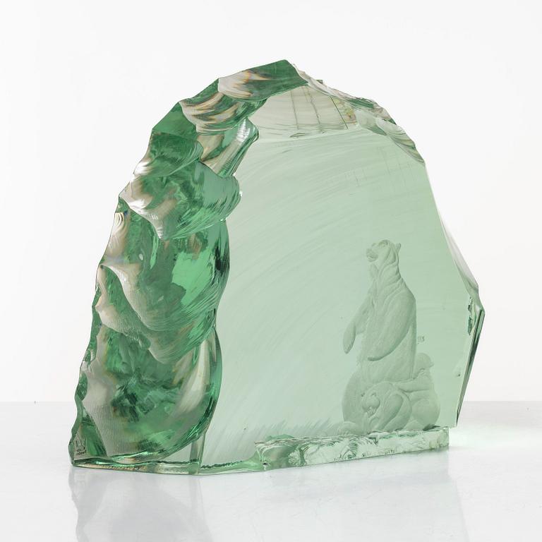 Vicke Lindstrand, skulptur, glas, Kosta.