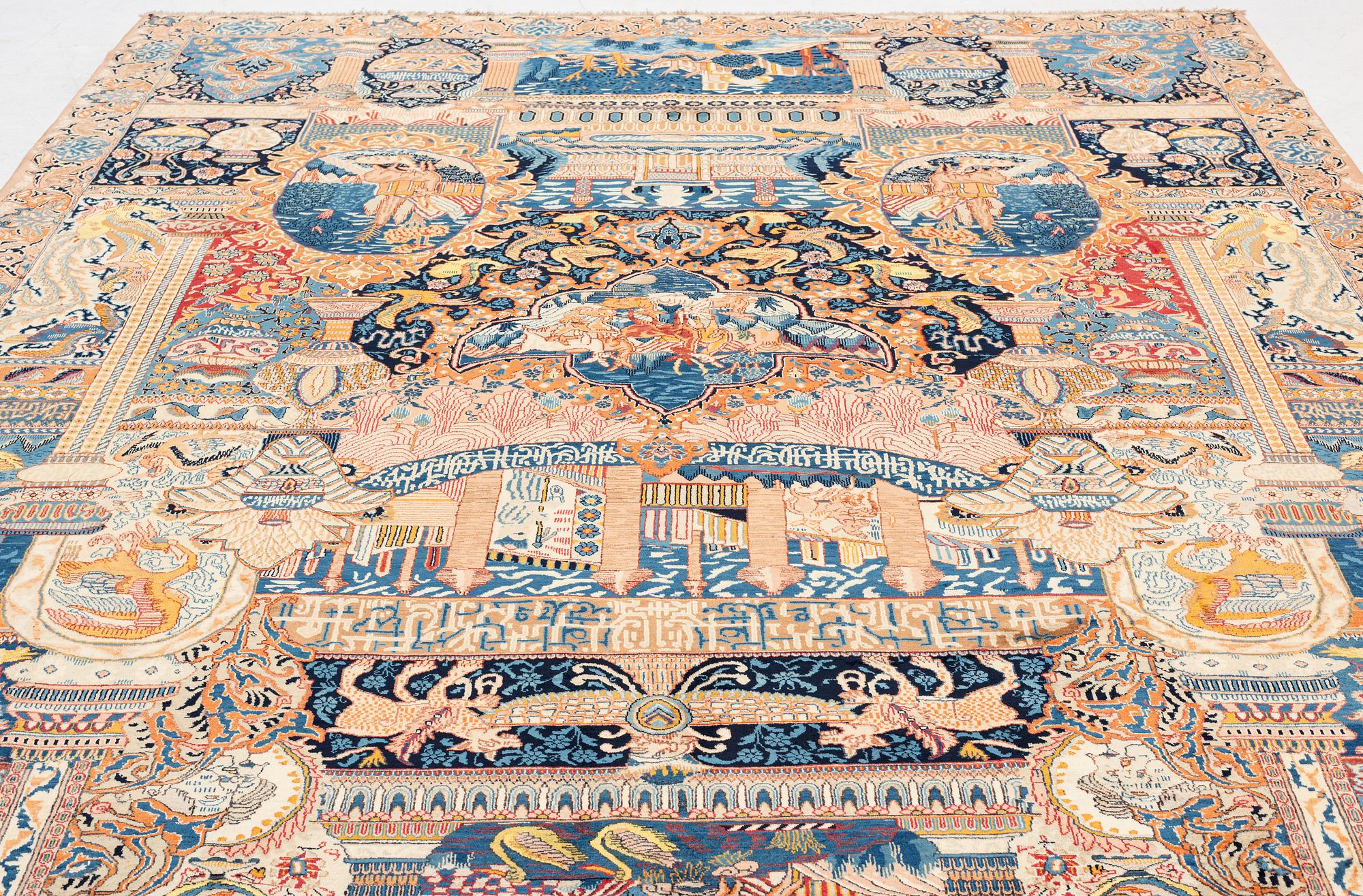 Rug, Kashmar Patina, approx. 385 x 305 cm.
