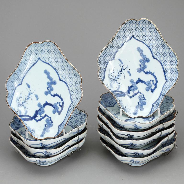 FAT, 10 st. Porslin, Japan, 1900-tal.