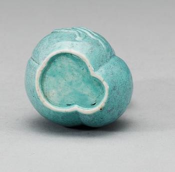 A trippel-gourd robins egg glazed vase, Qing dynasty.