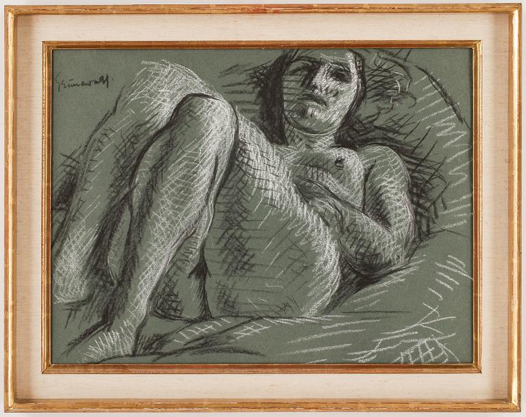 ISAAC GRÜNEWALD, pastellkrita. Sign.