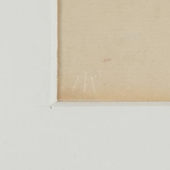 AXEL TÖRNEMAN, tusch på papper, med sterbhusstämpel.