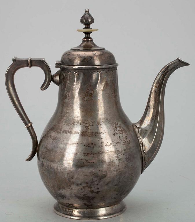 KAFFEKANNA, silver, Kurljukov, Moskva, 1800-talets slut.