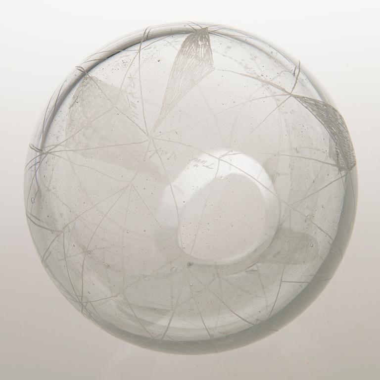 TIINA NORDSTRÖM, taidelasi, "Verkosto", signeerattu Tiina Nordström Iittala 1995.