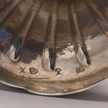 Johan Wasserman, ljusstakar, sk spelstakar, ett par, silver, Lindesberg 1780. Gustavianska.