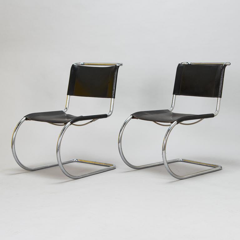 Ludwig Mies van der Rohe, stolar, ett par, "MR 10", Thonet, formgiven 1927.