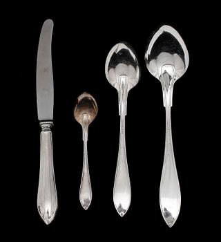 BESTICK,  36 delar, bland annat GULDSMEDS AB, Stockholm, 1900-första del. Vikt ca 1170g.