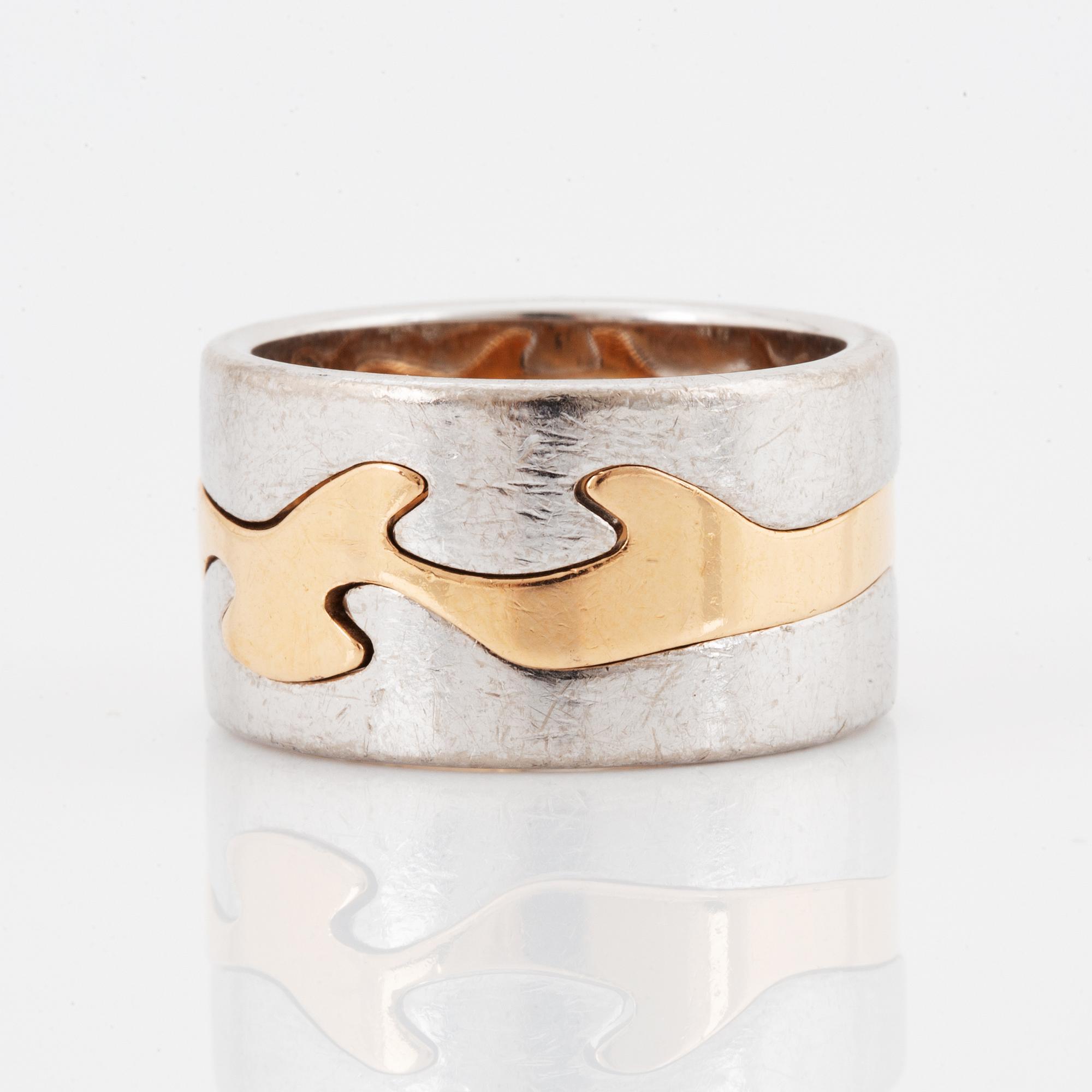 GEORG JENSEN, "Fusion". Rings, 3 st, 18K gold with brilliant-cut diamonds. Nina Koppel.