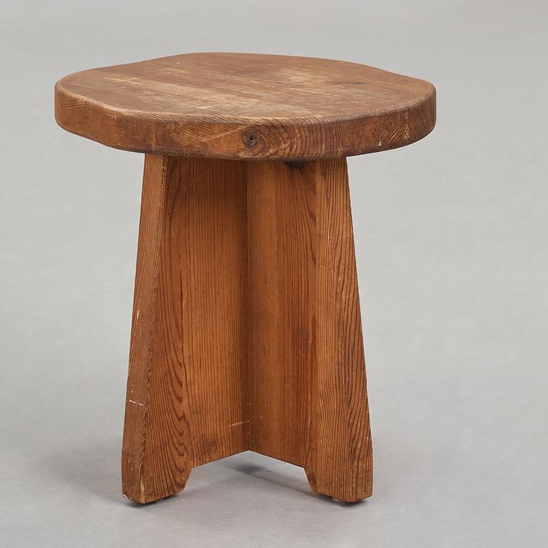 NORDISKA KOMPANIET, a stained pine stool, Sweden, 1930's-40's.