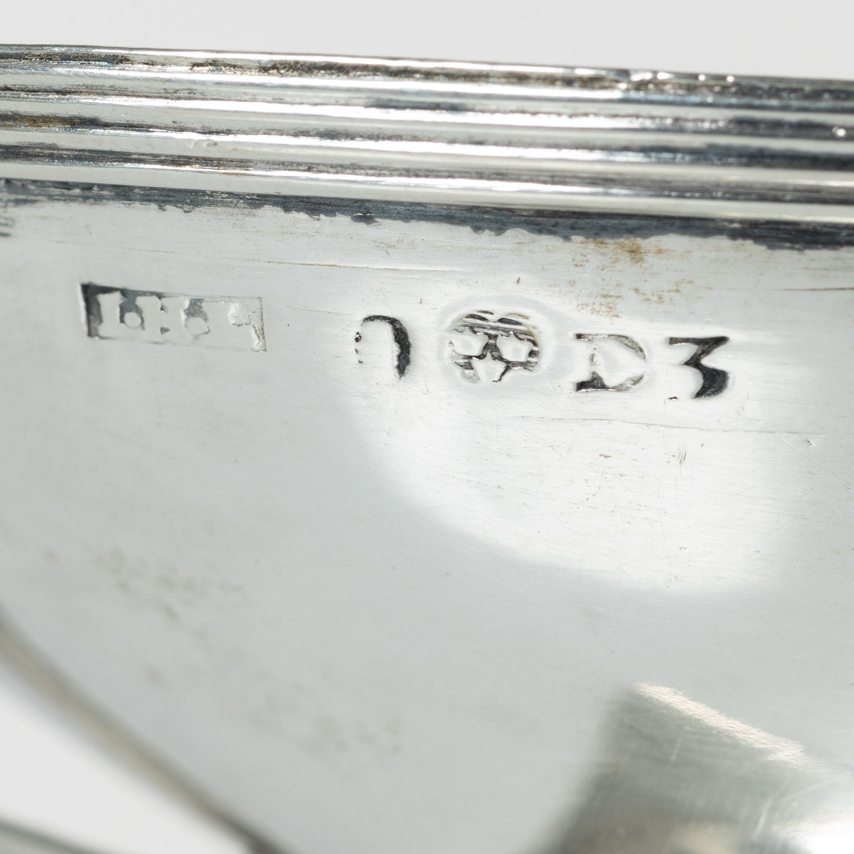 Johan Henrik Lampa, saltkar, ett par, silver, Stockholm 1810.