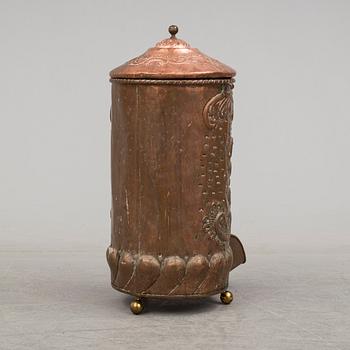 A second half of the 19th century copper coal box.