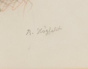 Robert Högfeldt, blandteknik 2 st signerade.