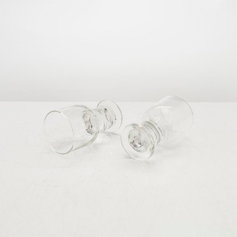 Heikki Orvola, An 49-pcs set of "Helmi" glassware, Iittala, Finland. Designed in 1968.