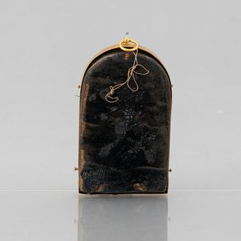 A Russian 19th Century icon with silver-gilt frame, Moscow.