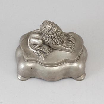 Anna Petrus, a pewter inkwell, Herman Bergman Konstgjuteri, Stockholm 1930s.