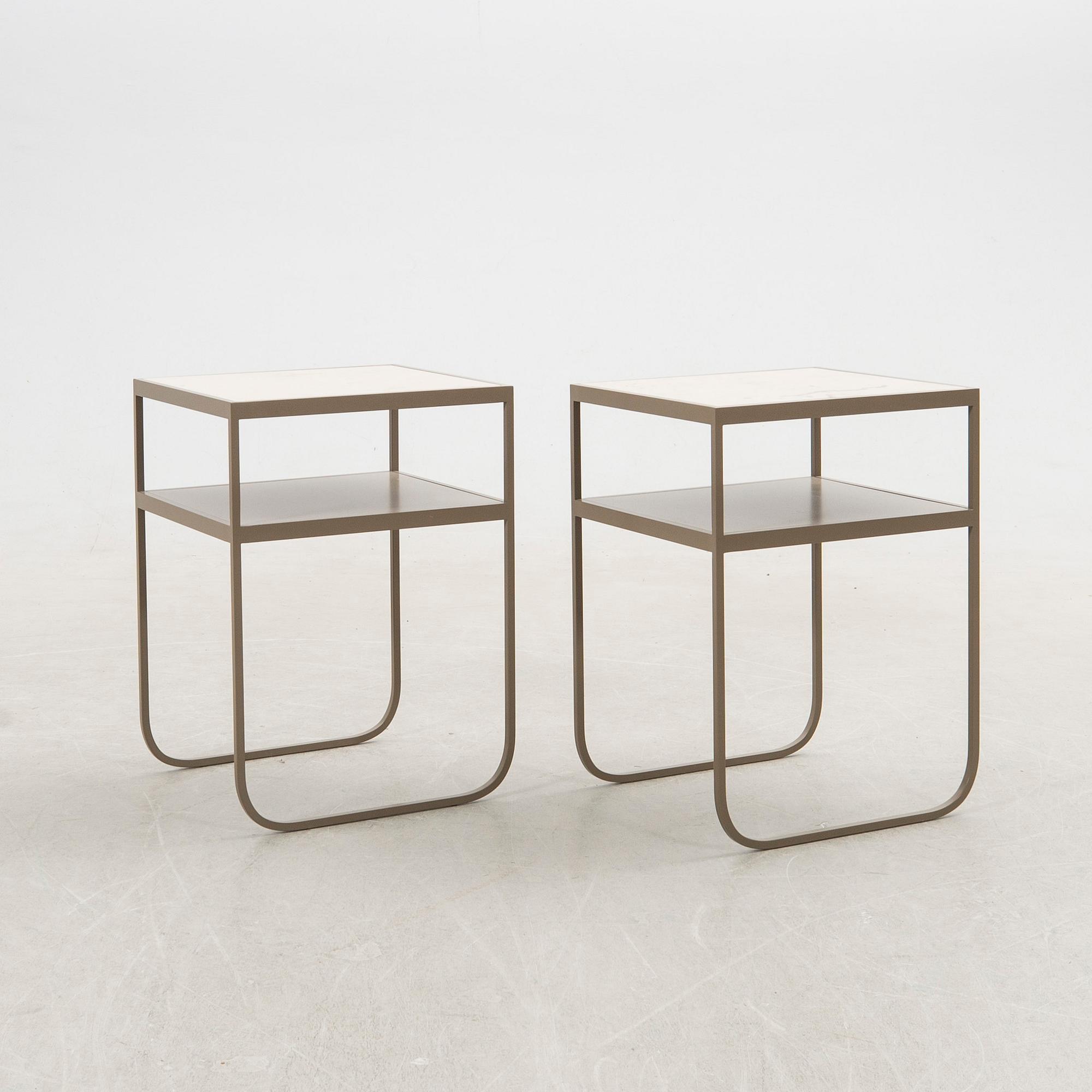 Mats Broberg & Johan Ridderstråle, sängbord 1 par, "Nati Tati", för Asplund 2000-tal.