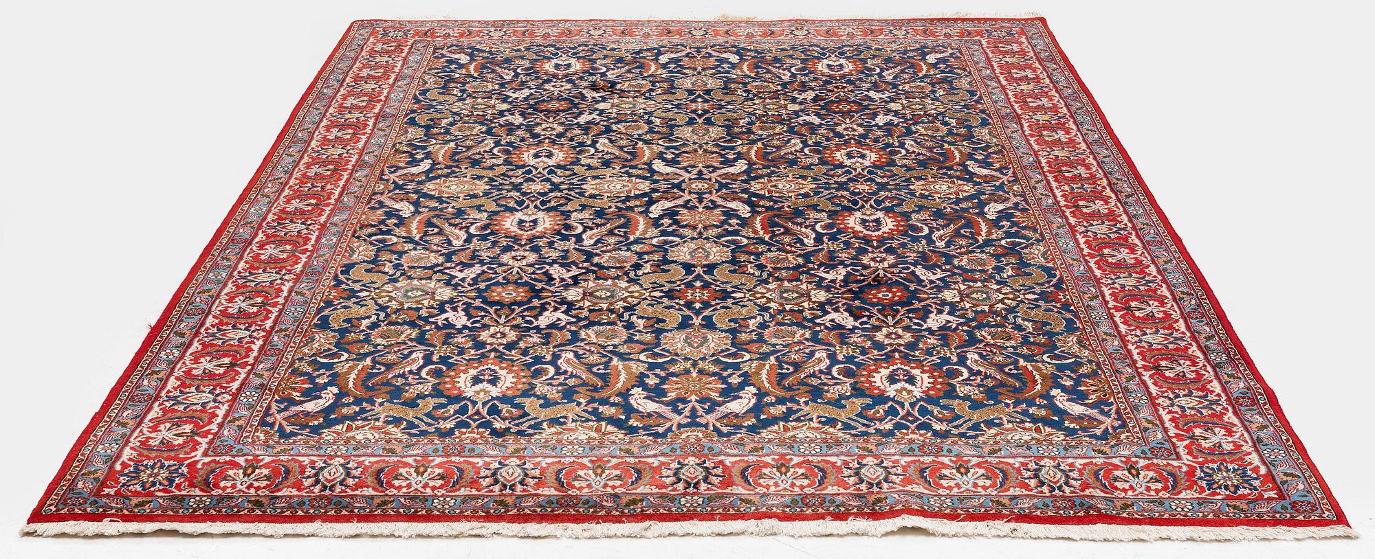 Carpet, semi-antique Ghom / Veramin, approx. 312 x 210 cm.