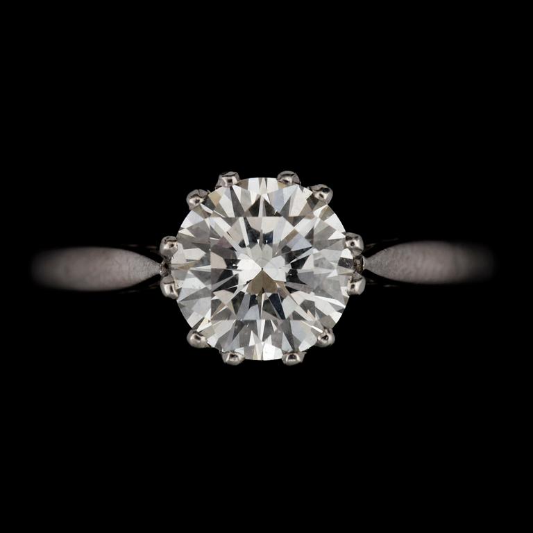 RING, briljantslipad diamant, 1.75 ct.