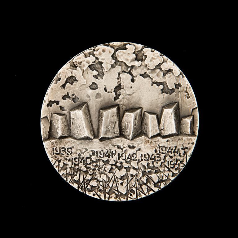 HEIKKI HÄIVÄOJA, MINNESMEDALJ, silver, C.G. MANNERHEIM 1867-1951, Finland 1997.