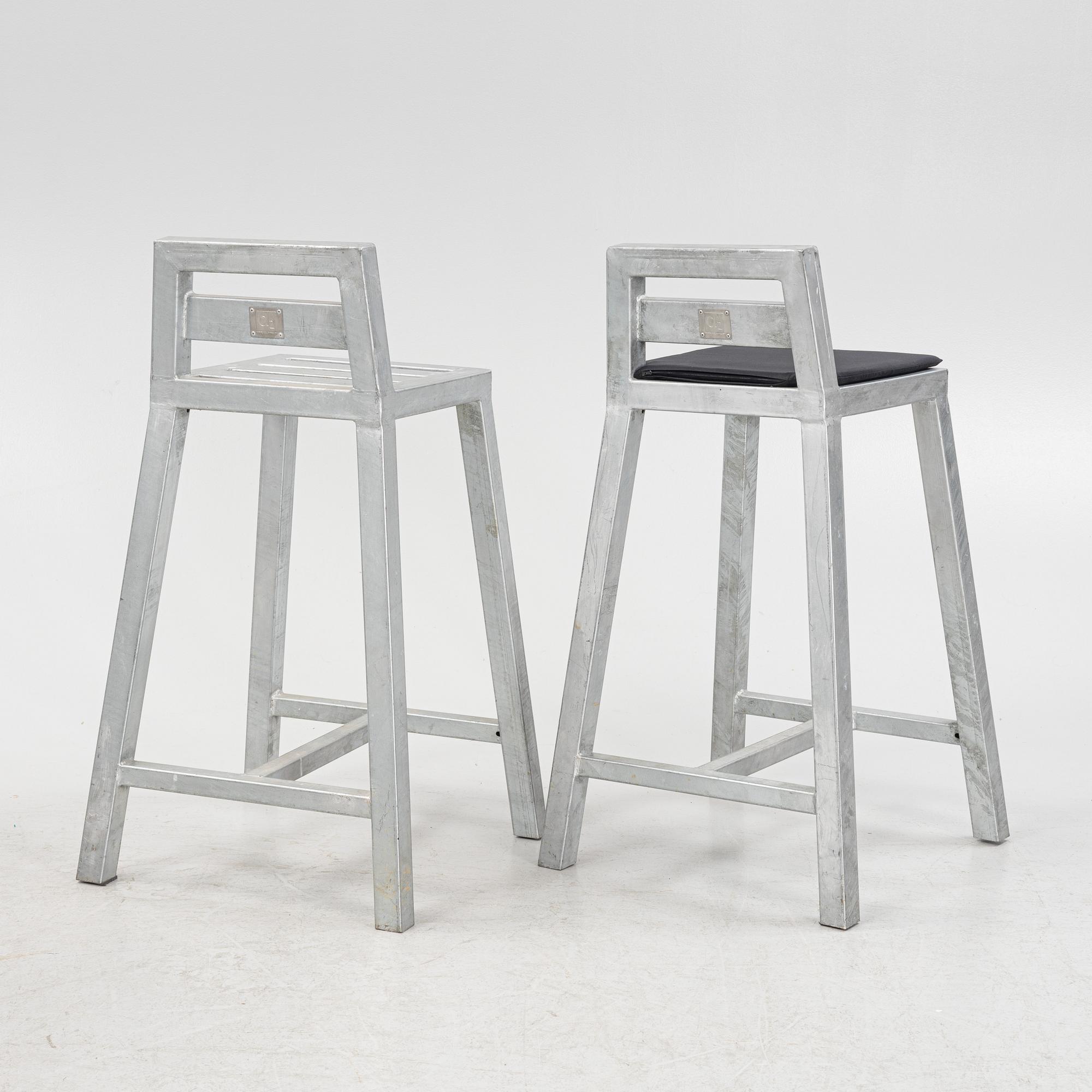 6 galvanized barstools by A2 living.