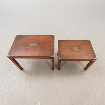 An English mahogany nesting table from Kennedy ltd mid 1900s.