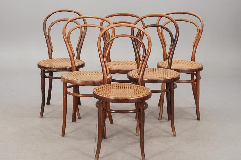 STOLAR, 6 st, sk. Caféstolar. 1900-talets början.