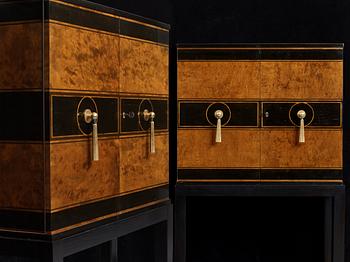 Otto Schulz, a pair of Swedish Grace cabinets for Boet, Gothenburg 1930's.