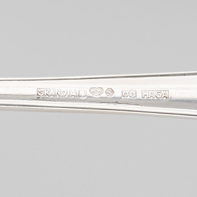 A Swedish silver cutlery, model 'Haga', Skandia, Stockholm, some 1939 (36 pieces).