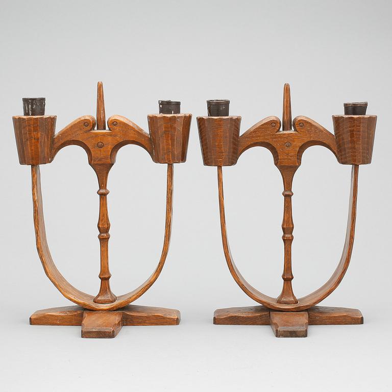 KANDELABRAR, ett par, Taserud, 1900-tal.