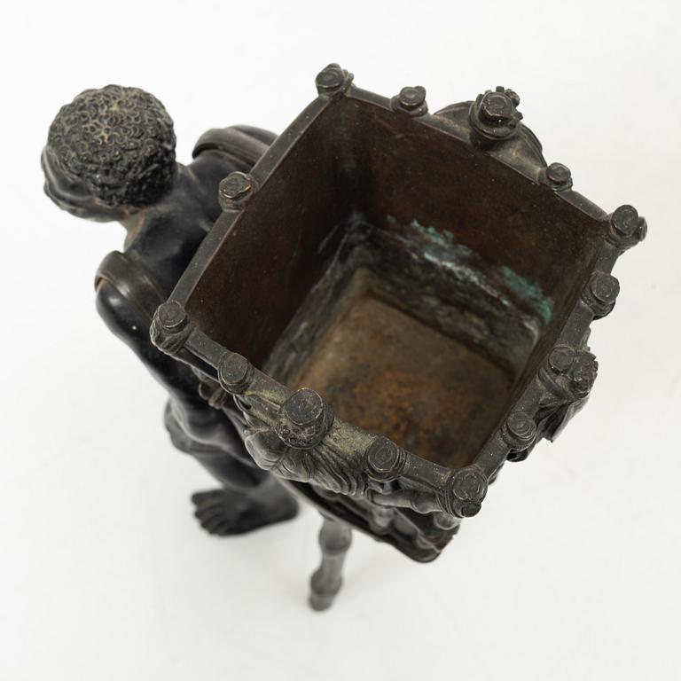 A bronze figure, late 19th Century.