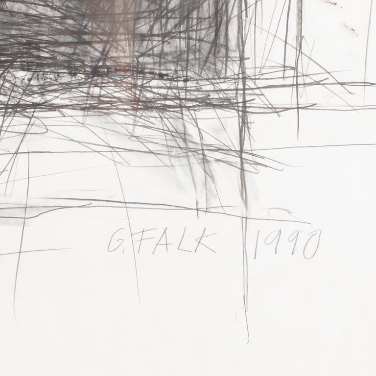 GUNNAR FALK, blandteknik, sign o dat 1990.