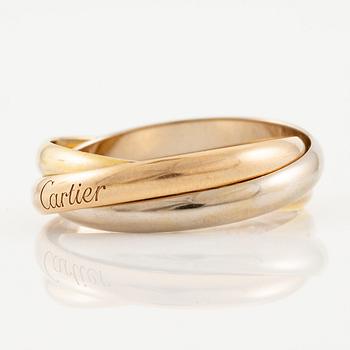 A Cartier "Trinity" ring 18K gold in three colours.