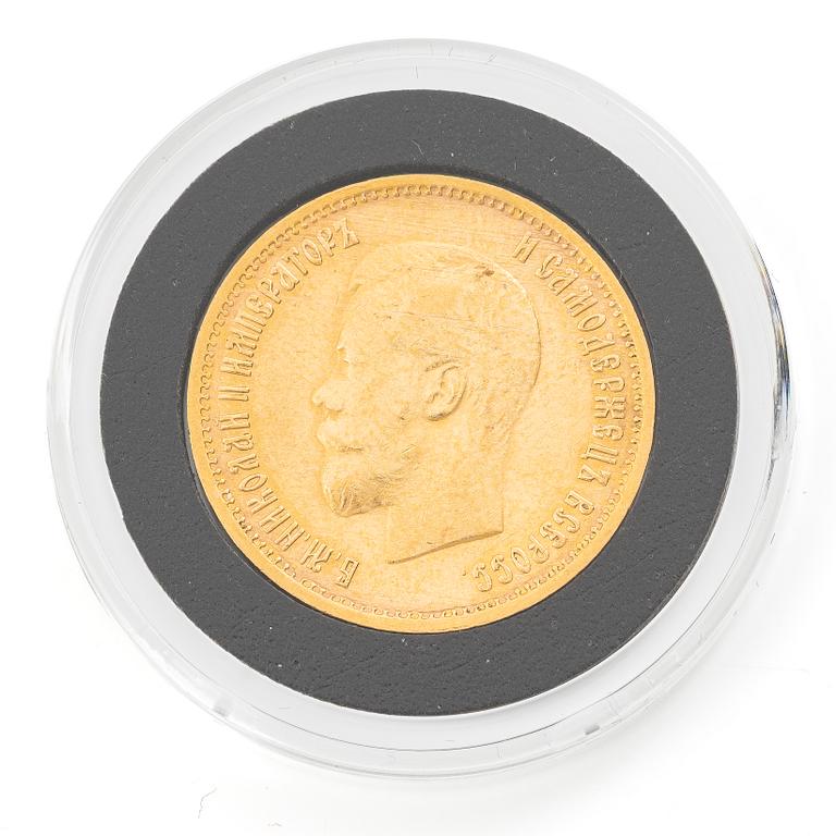 Guldmynt, Ryssland, Nikolaj II, 10 Rubel, 1899.