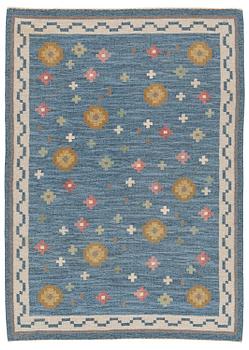 278. Anna-Greta Sjöqvist, a 'Blomsteräng' carpet, flat weave, c. 240 x 170 cm, signed AGS.