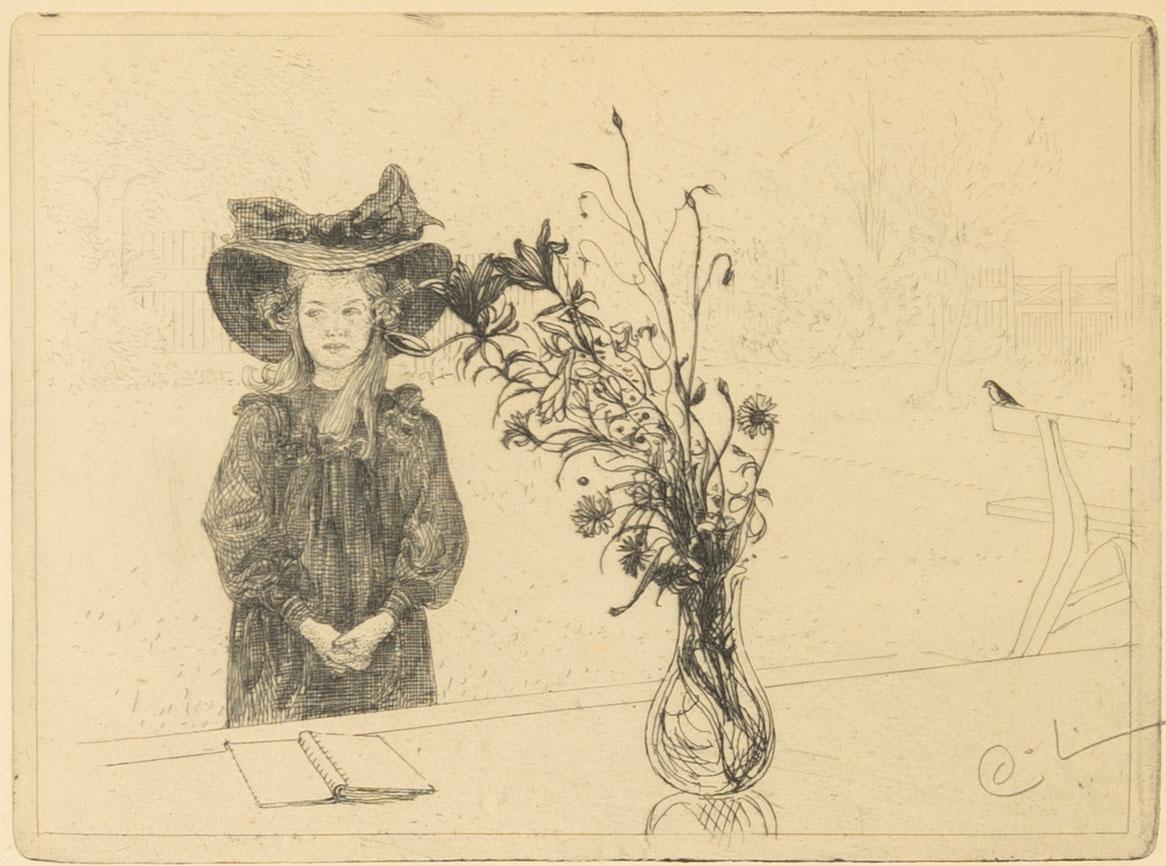 Carl Larsson, "Kersti i svart".