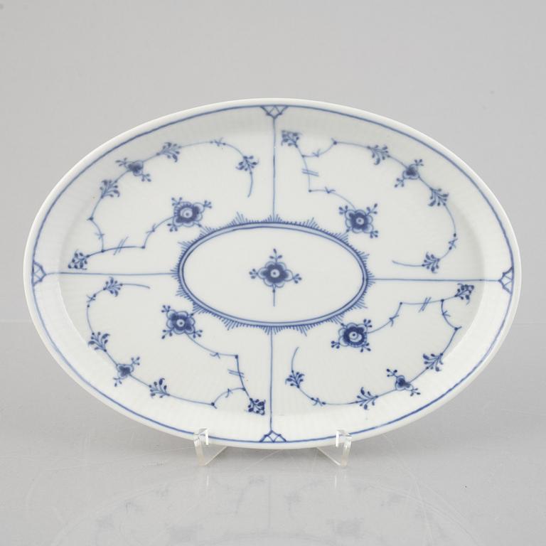A 'Blue Fluted Plain' porcelain dish, Royal Copenhagen, model 2154, post 1923.