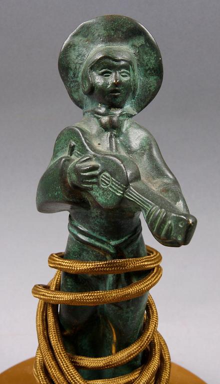 PIANOBELYSNING, mässing och brons, 1900-tal.