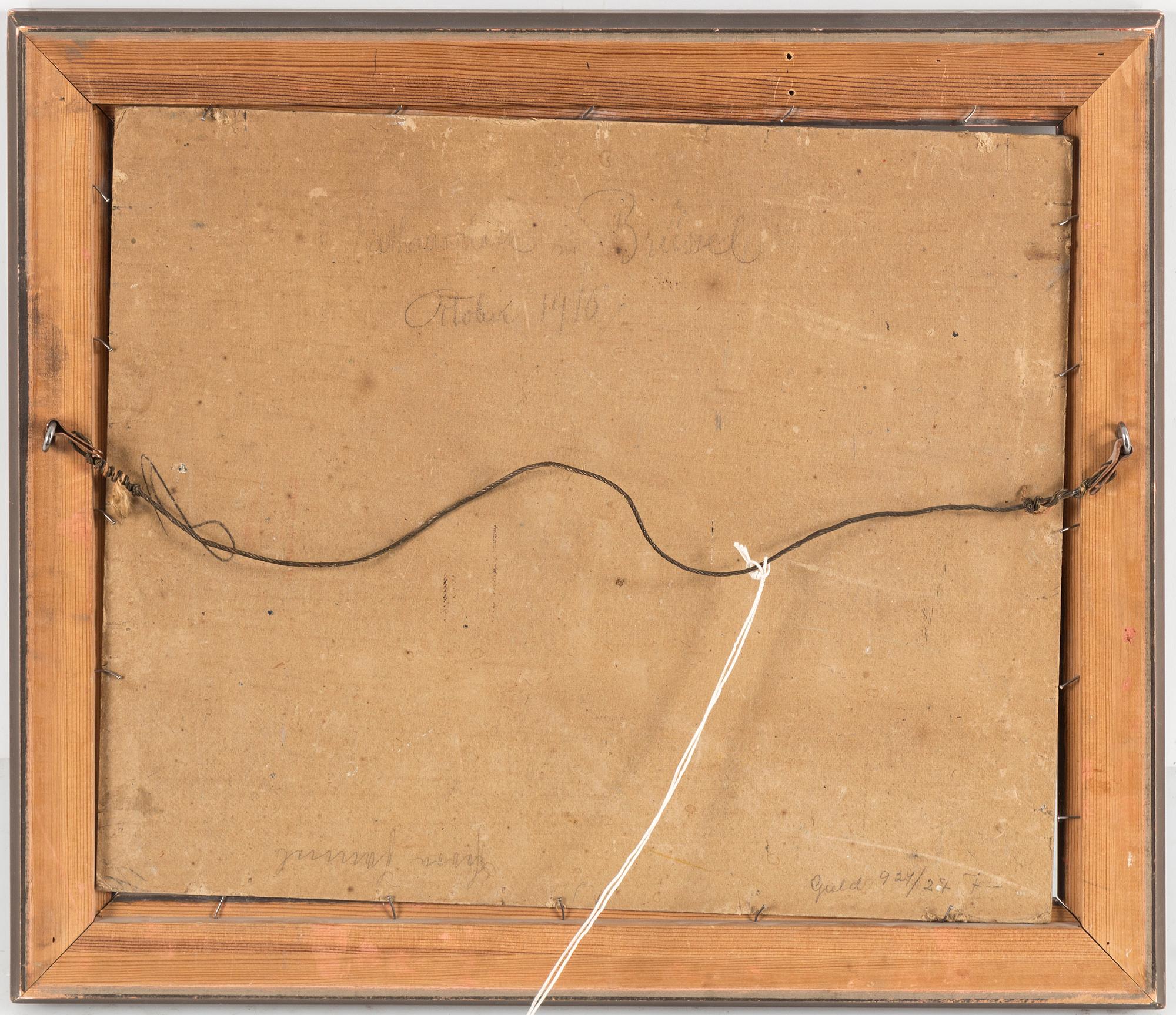 WILLIAM PAPE, oil on board, signed and dated 1916 Brüssel.