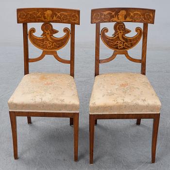 A pair of Royal Empire chairs, first half of the 19th Century.