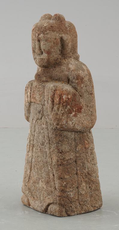 SKULPTUR, sten. Möjligen Han dynastin.