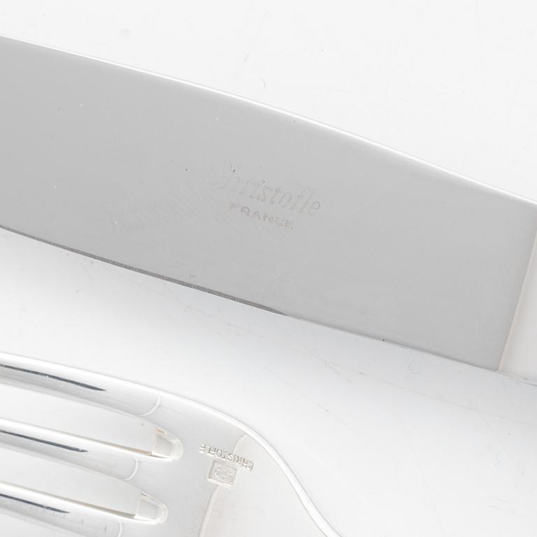 Christofle, a silver plated cutlery, model 'Malmaison' (55 pieces).