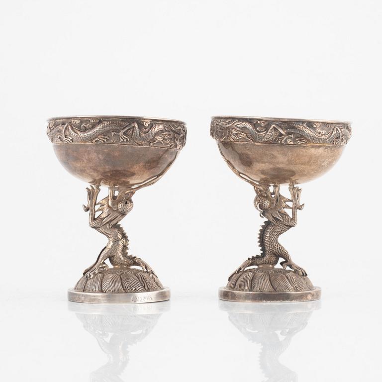 Two Japanese cups, 20th Century. Unidentified makers marks.