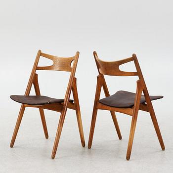 Hans J. Wegner, Six model CH-29 chairs Carl Hansen & Søn, mid-20th century.