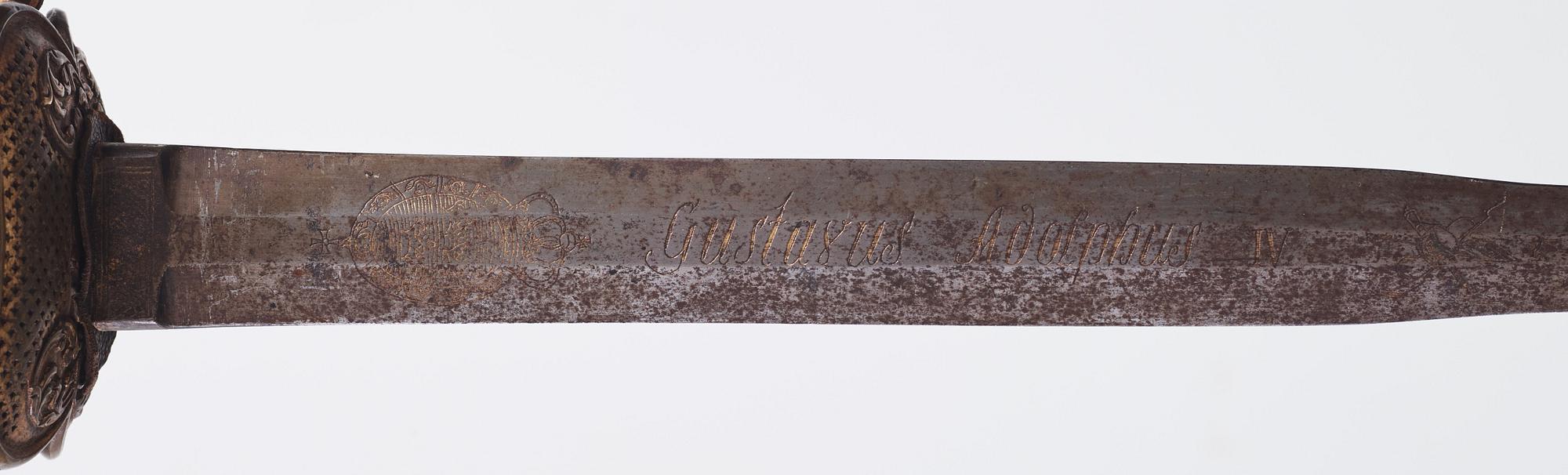 Svensk infanteriofficersvärja från omkring år 1800.