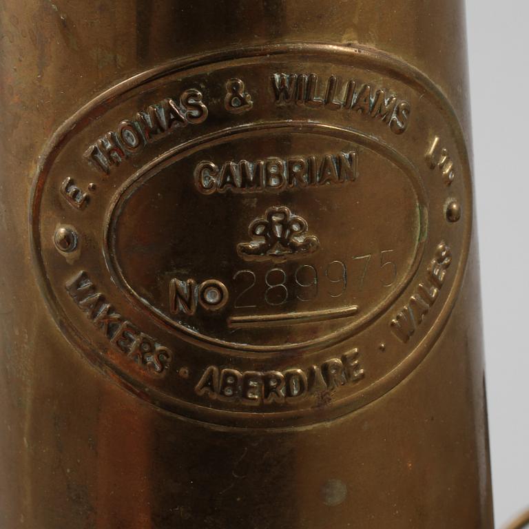 GRUVLAMPOR, 3 st, E.Thomas & Williams, Wales, 1900-talets andra hälft.