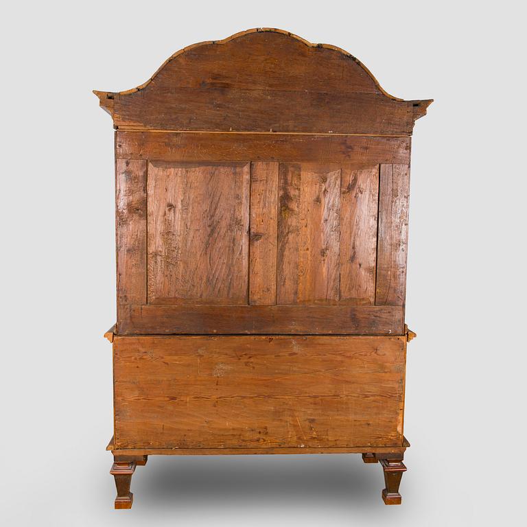 A Swedish late baroque cupboard, mid 18th century.