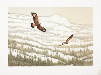 LENNART SAND, portfölj med sex färglitografier, sign 95/280 o dat -91.